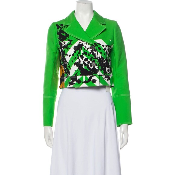 RUNWAY $5.5K NWT. Christian Dior Printed Biker Jacket Size FR 36 / US 4 - Picture 9 of 16